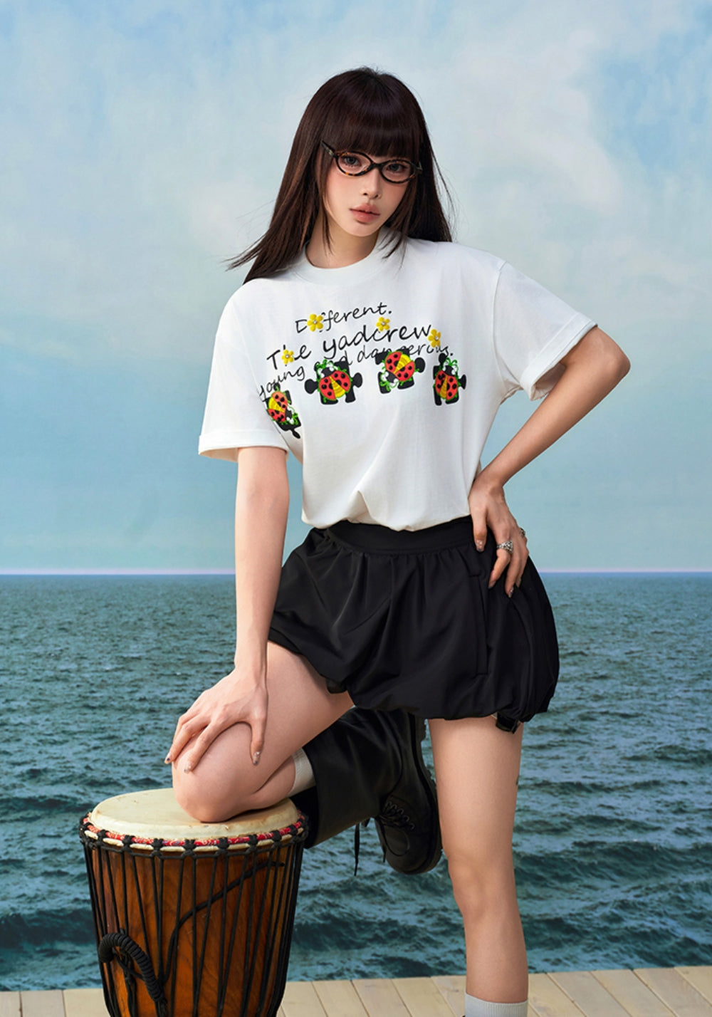 YADcrew丨YADcrew Ladybug Pearl Tee - PSYLOS 1, YADcrew丨YADcrew Ladybug Pearl Tee, T-Shirt, YADcrew, PSYLOS 1